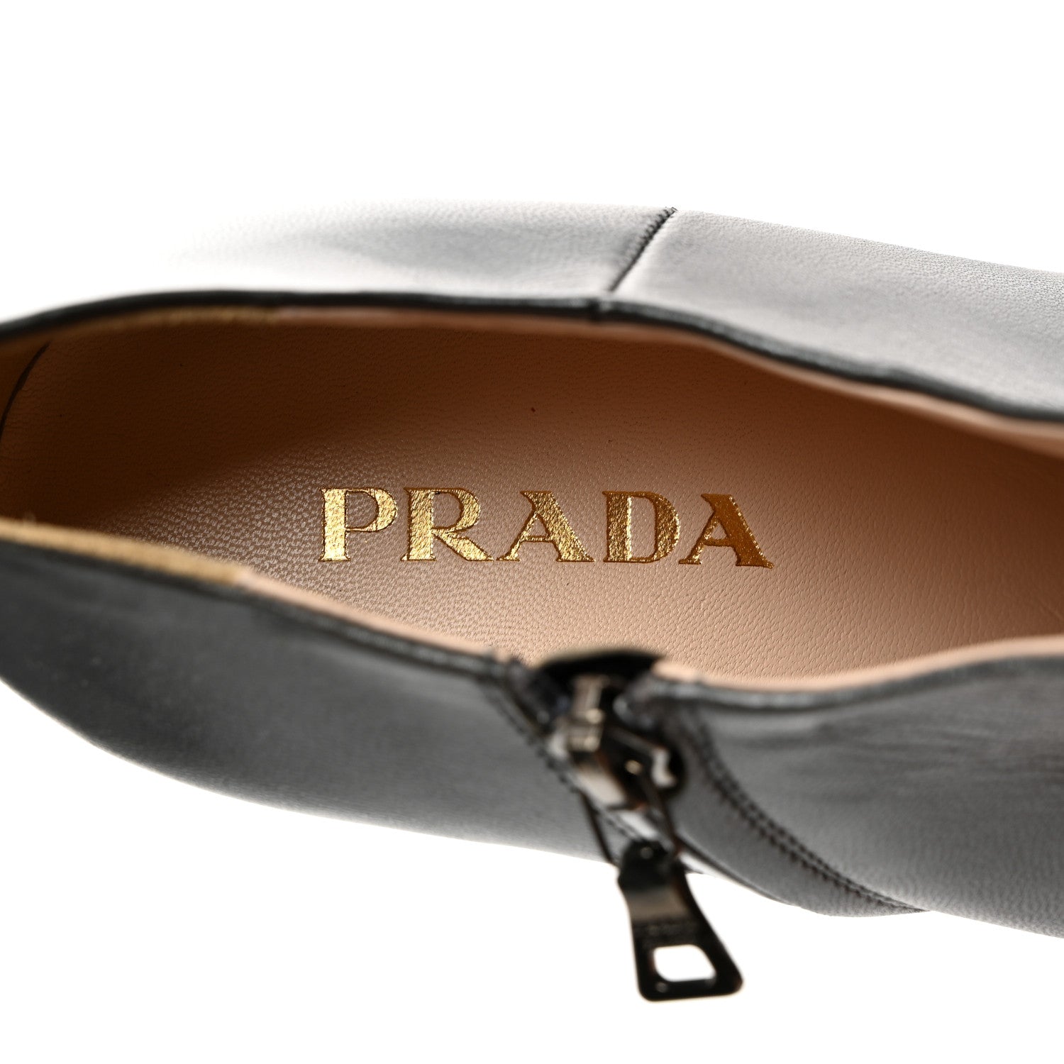 Prada Vitello Ankle Boots 37 Grey 6 of 7