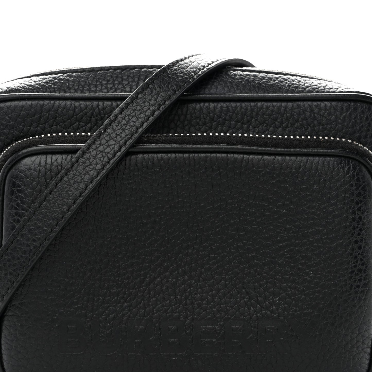 Grained Calfskin Small Camera Bag Black