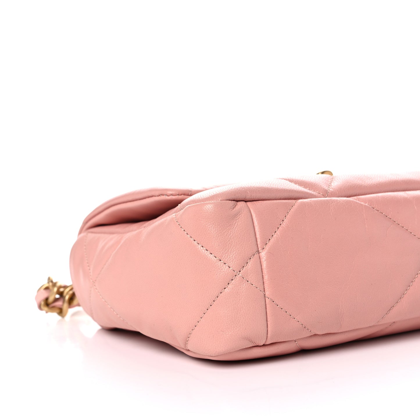 Goatskin Quilted Medium Chanel 19 Flap Light Pink
