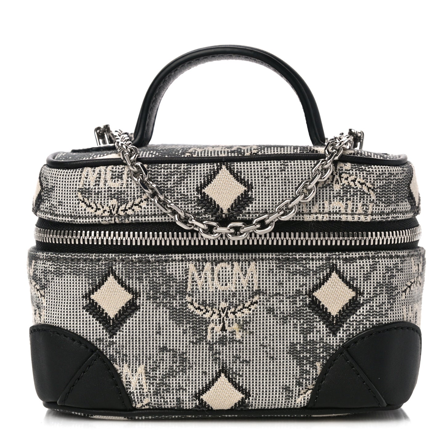 Vintage Jacquard Monogram Rockstar Vanity Case Grey