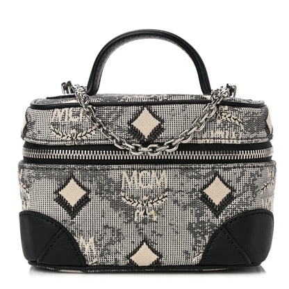 MCM Vintage Jacquard Monogram Rockstar Vanity Case Grey 1 of 8