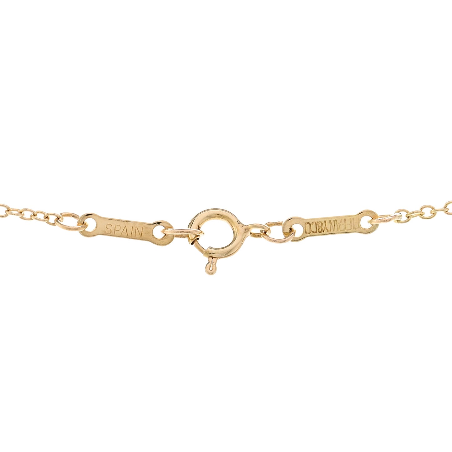 18K Yellow Gold 14mm Elsa Peretti Open Heart Pendant Necklace
