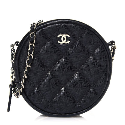 Chanel Caviar Quilted Round Clutch With Chain Black 1 of 13