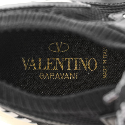 Valentino Garavani Fabric Suede Calfskin Mens Sneakers 41.5 Black White 7 of 9