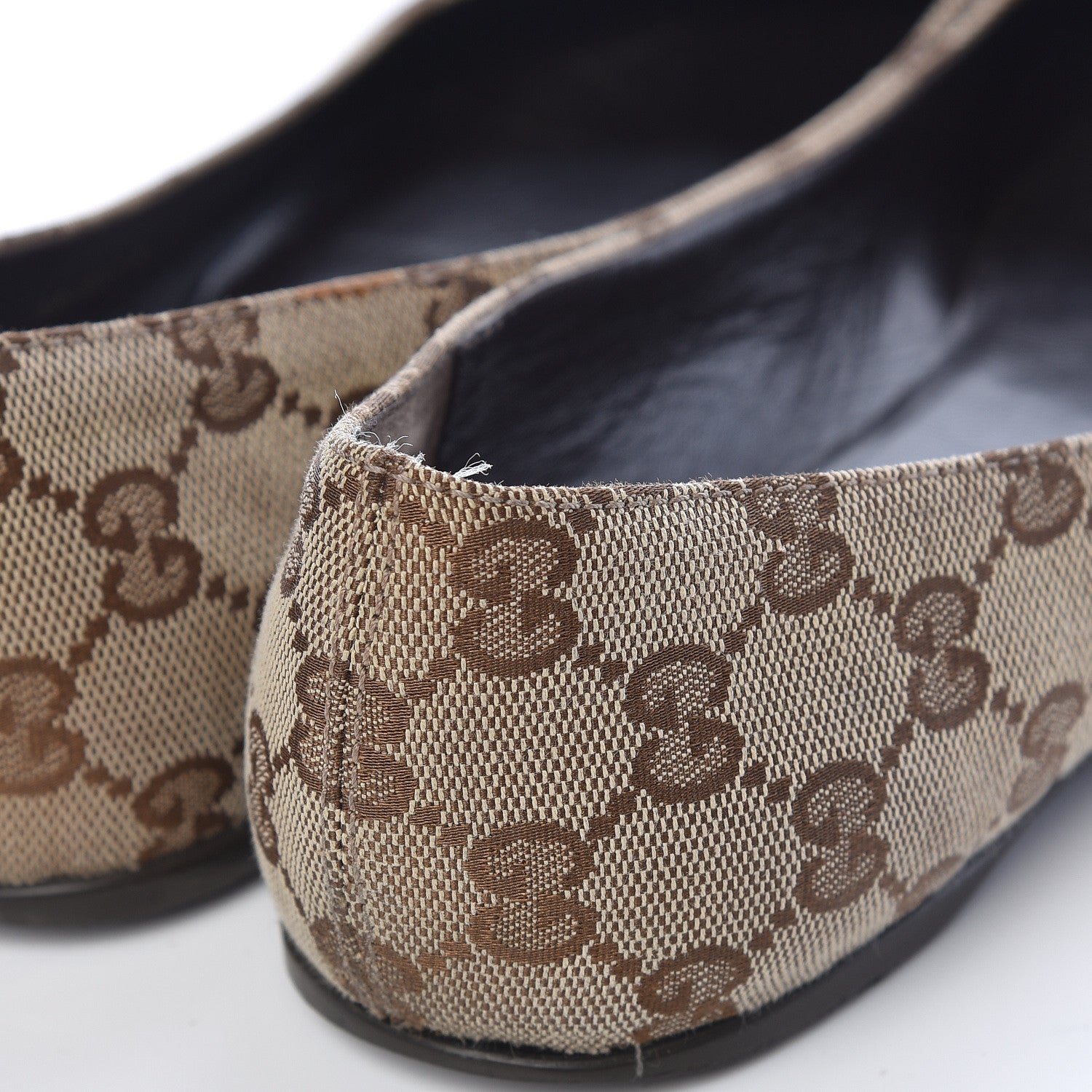 Gucci GG Monogram Ballet Flat 36.5 Beige Ebony 11 of 16