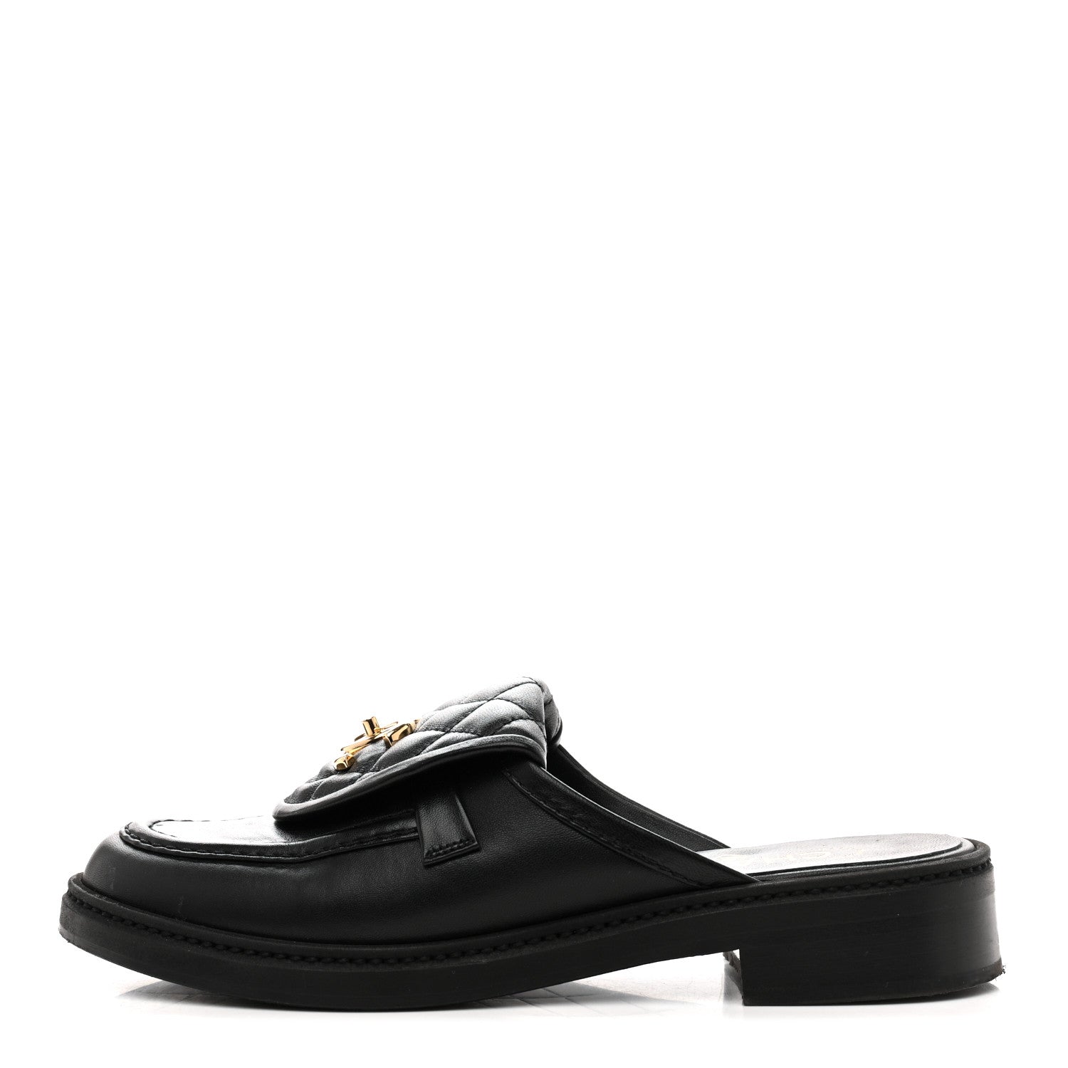 Chanel Lambskin Quilted CC Turnlock Mules 37 Black 1 of 11