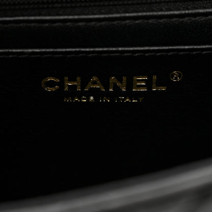 Chanel Lambskin Quilted Mini Top Handle Rectangular Flap Black 7 of 11