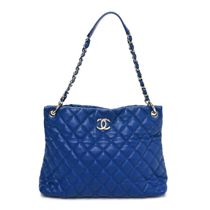 Chanel Caviar Quilted Easy Zip Tote Cobalt Blue 1 of 12