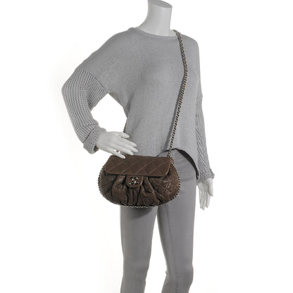 Chanel Washed Lambskin Quilted Medium Chain Around Messenger Taupe 2 of 7