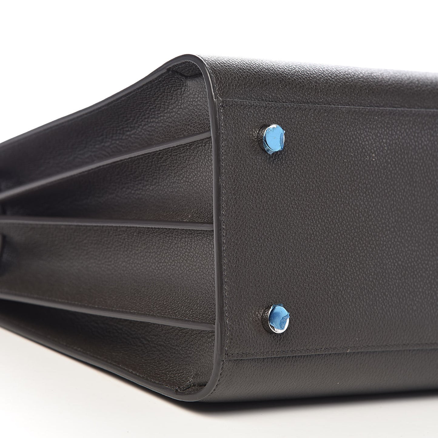 Grained Calfskin Small Sac De Jour Coal