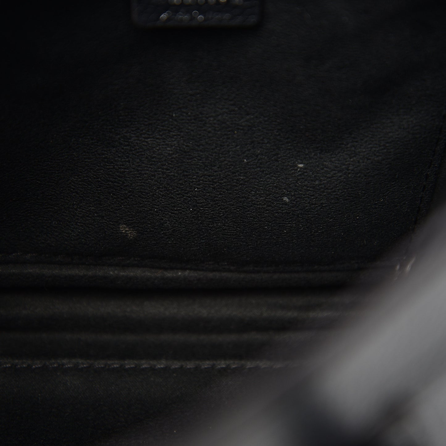 Drummed Calfskin Nano Luggage Black