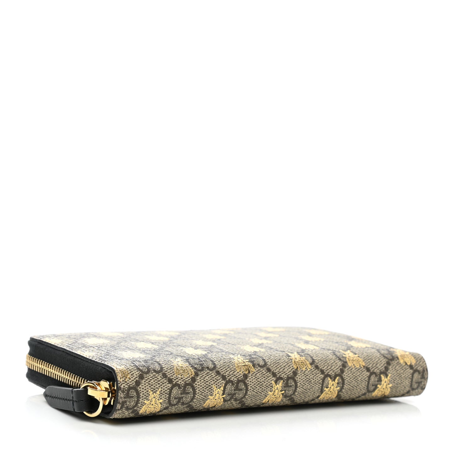 GG Supreme Monogram Bees Zip Around Wallet