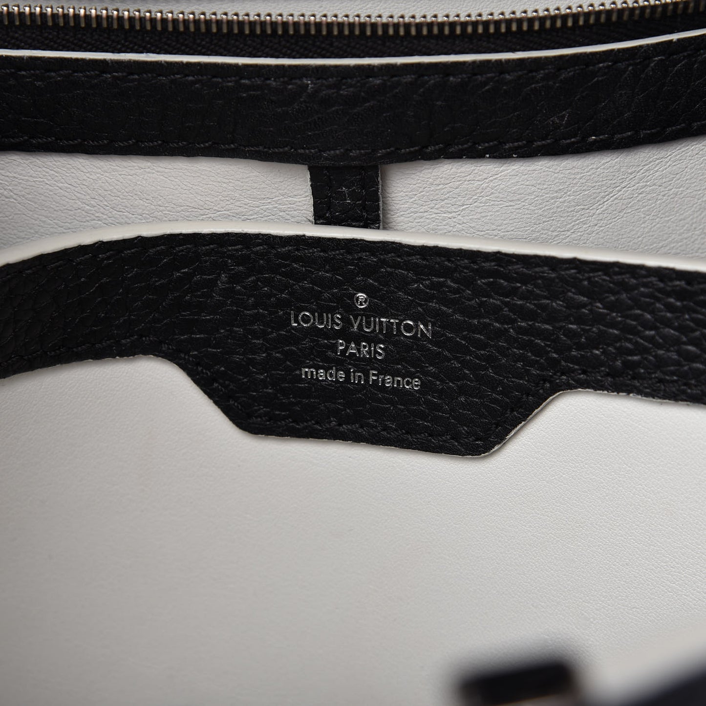 Taurillon Stitched Capucines PM Black