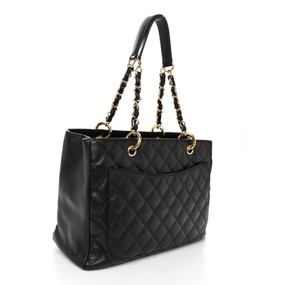 Chanel Caviar Quilted Grand Shopping Tote GST Black 3 of 12