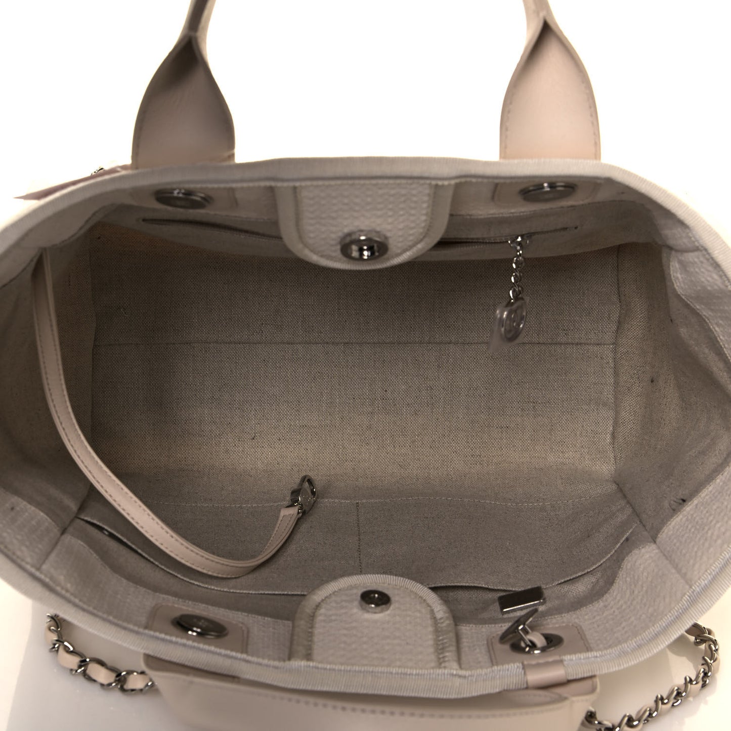 Mixed Fibers Small Deauville Tote White