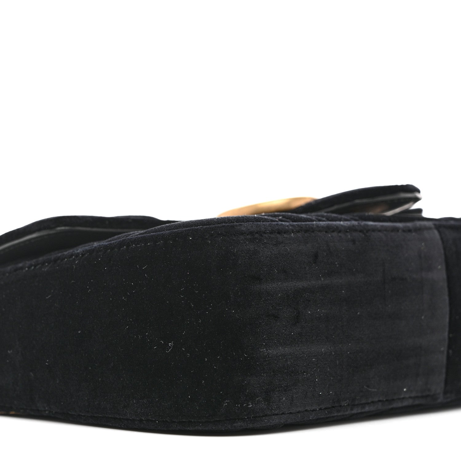 Gucci Velvet Matelasse Mini GG Marmont Shoulder Bag Black 9 of 10