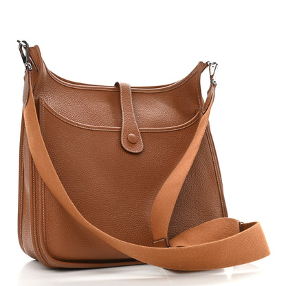 Hermes Taurillon Clemence Evelyne III GM Gold 3 of 15