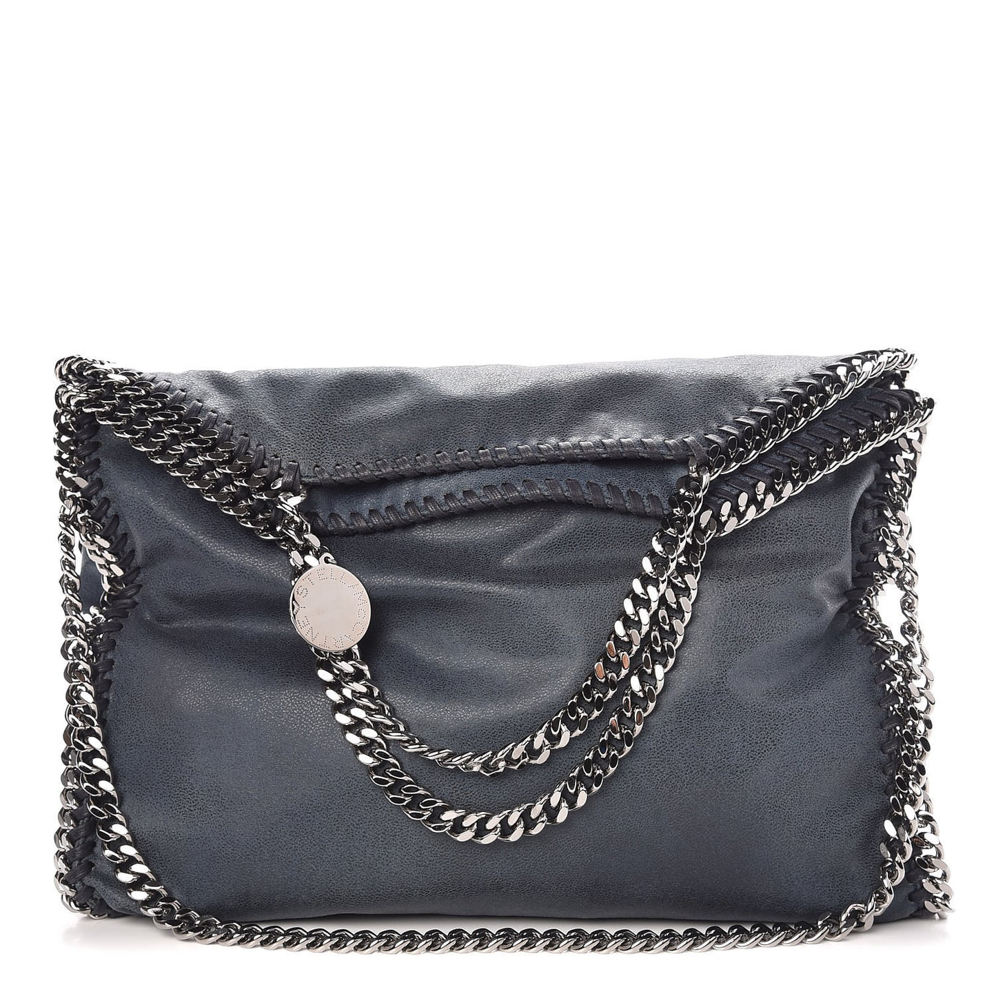 Shaggy Deer Falabella Fold Over Tote Blue
