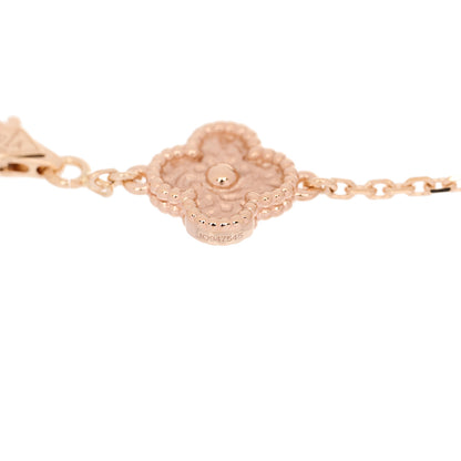 Van Cleef & Arpels 18K Rose Gold 6 Motifs Sweet Alhambra Bracelet 5 of 6