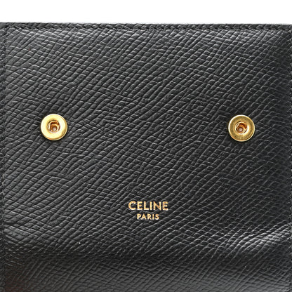 Celine Grained Calfskin Small Multifunction Folded Wallet Black 6 of 10