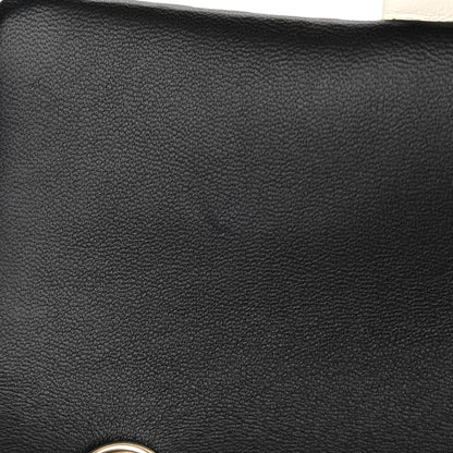 Chanel Lambskin Quilted Mini Rectangular Flap Black White 11 of 13