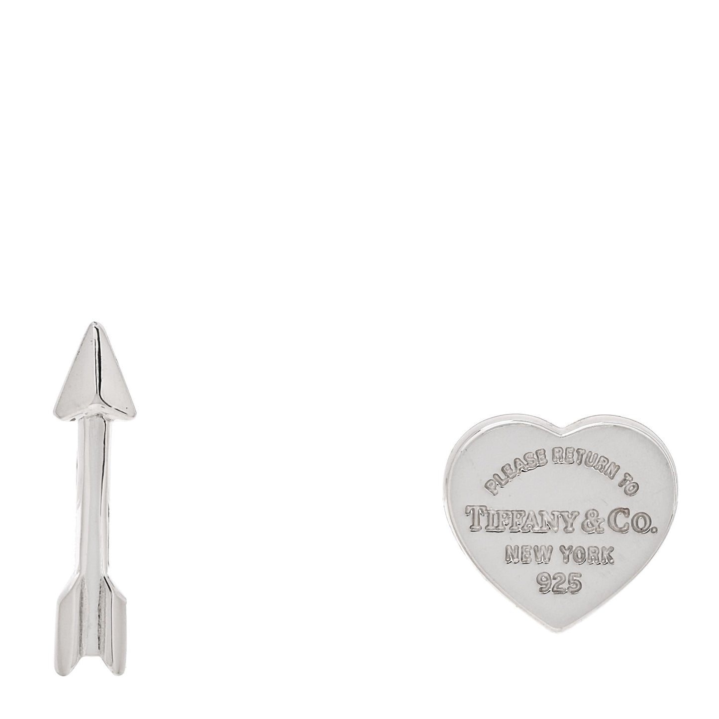 Sterling Silver Lovestruck Heart Tag & Arrow Earrings