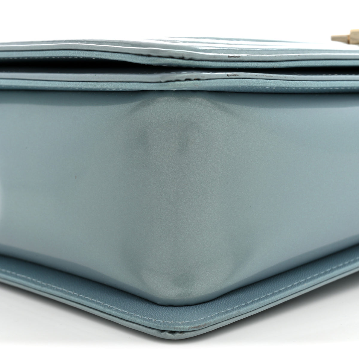 Chanel Iridescent Glazed Calfskin Quilted New Medium Boy Flap Light Blue 9 of 12
