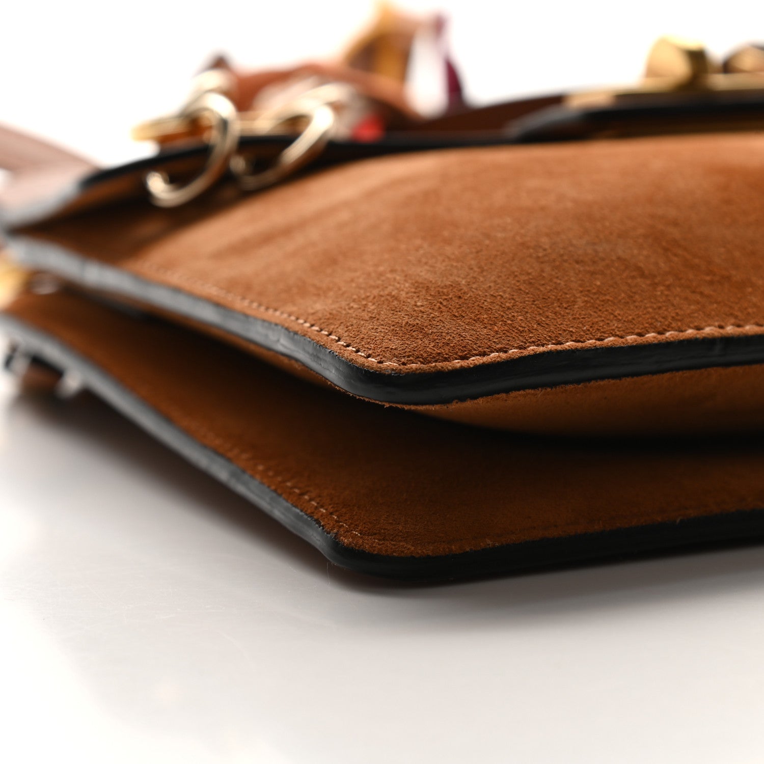 Chloe Calfskin Suede Small Jane Fringe Bag Caramel 10 of 11