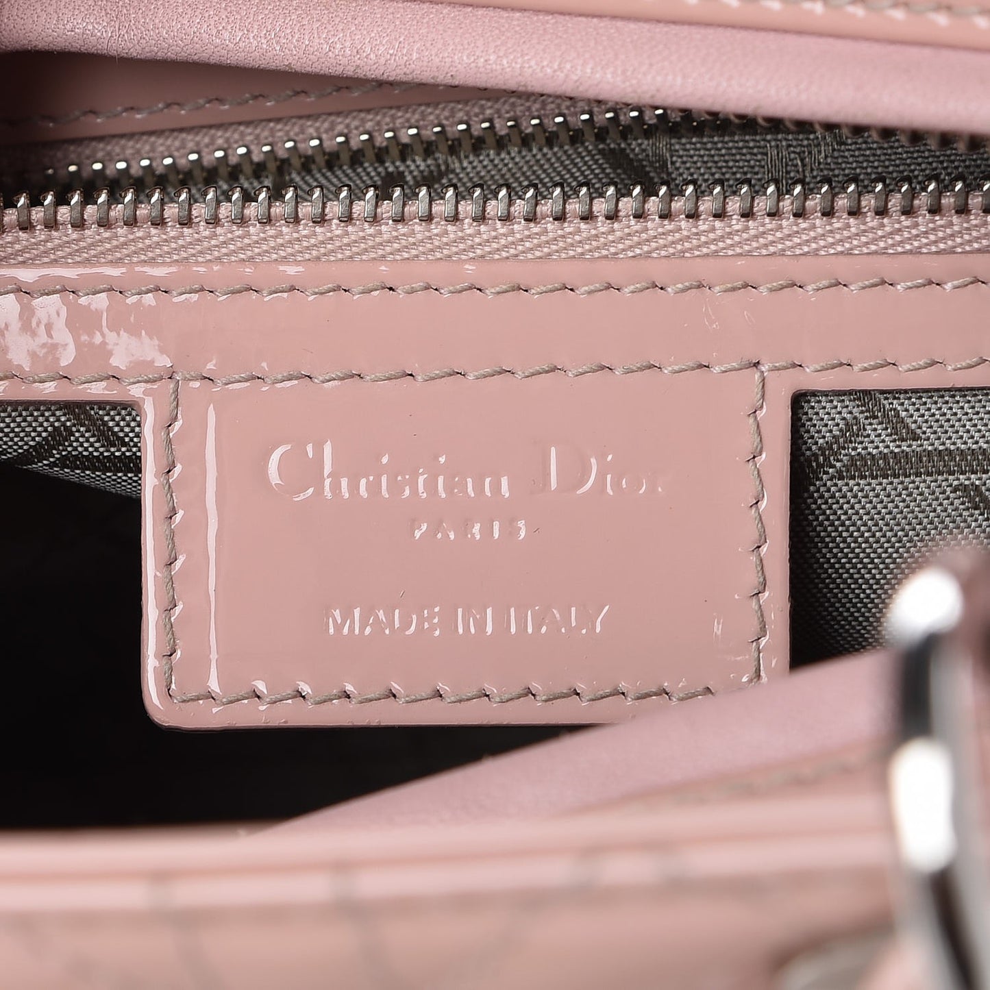 Patent Cannage Large Lady Dior Light Pink