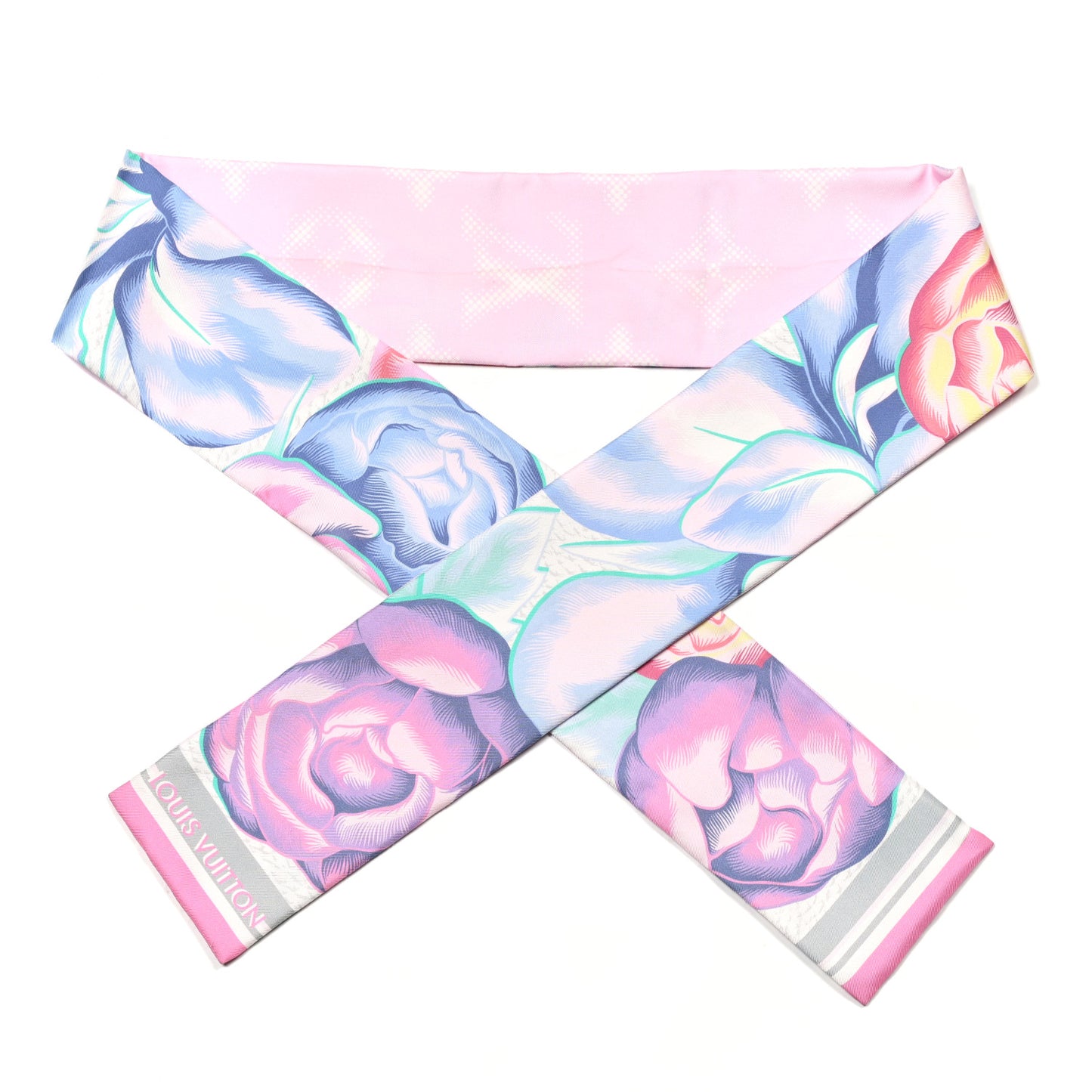 Silk Monogram Malle Fleurs Bandeau Mauve