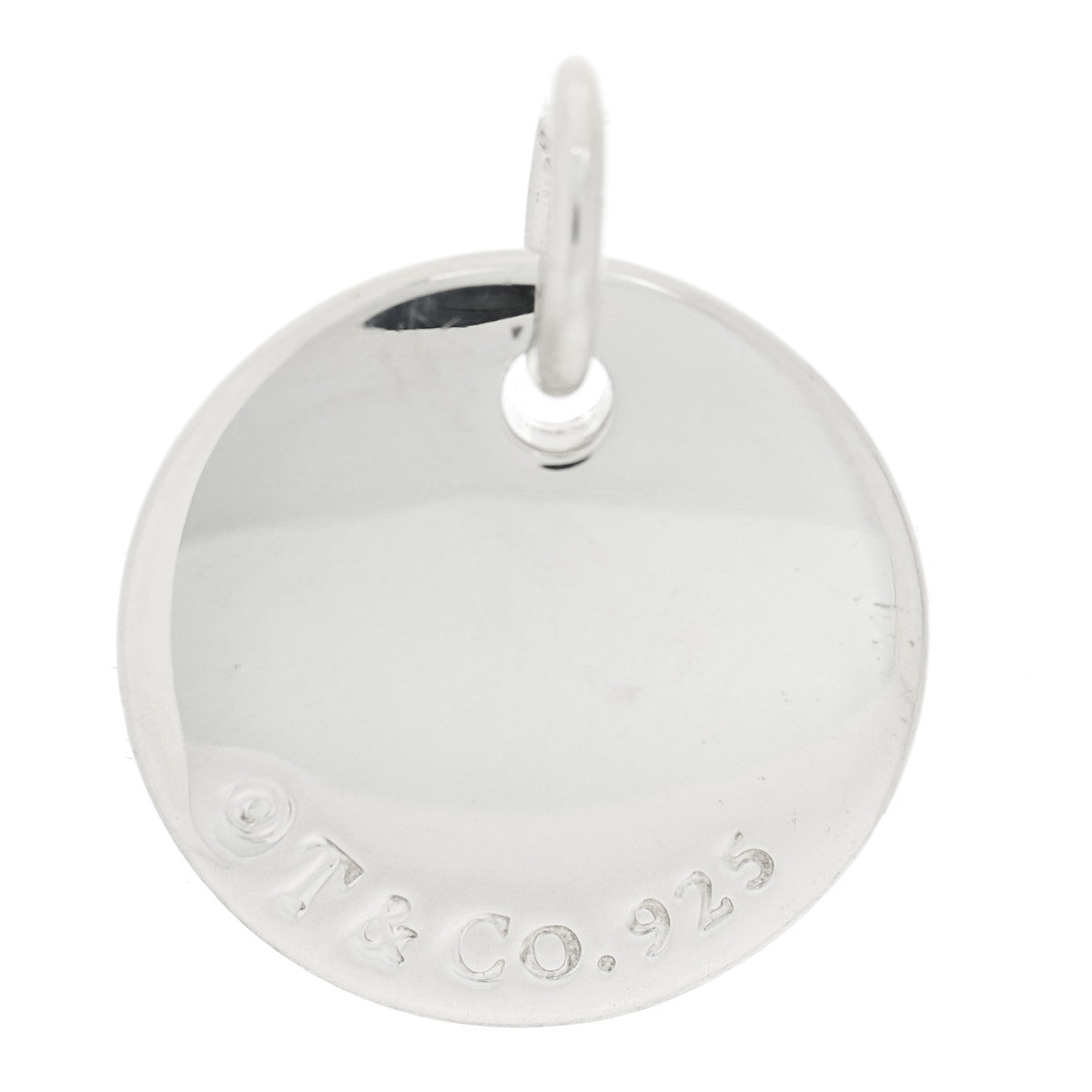 Sterling Silver Letter M Round Pendant