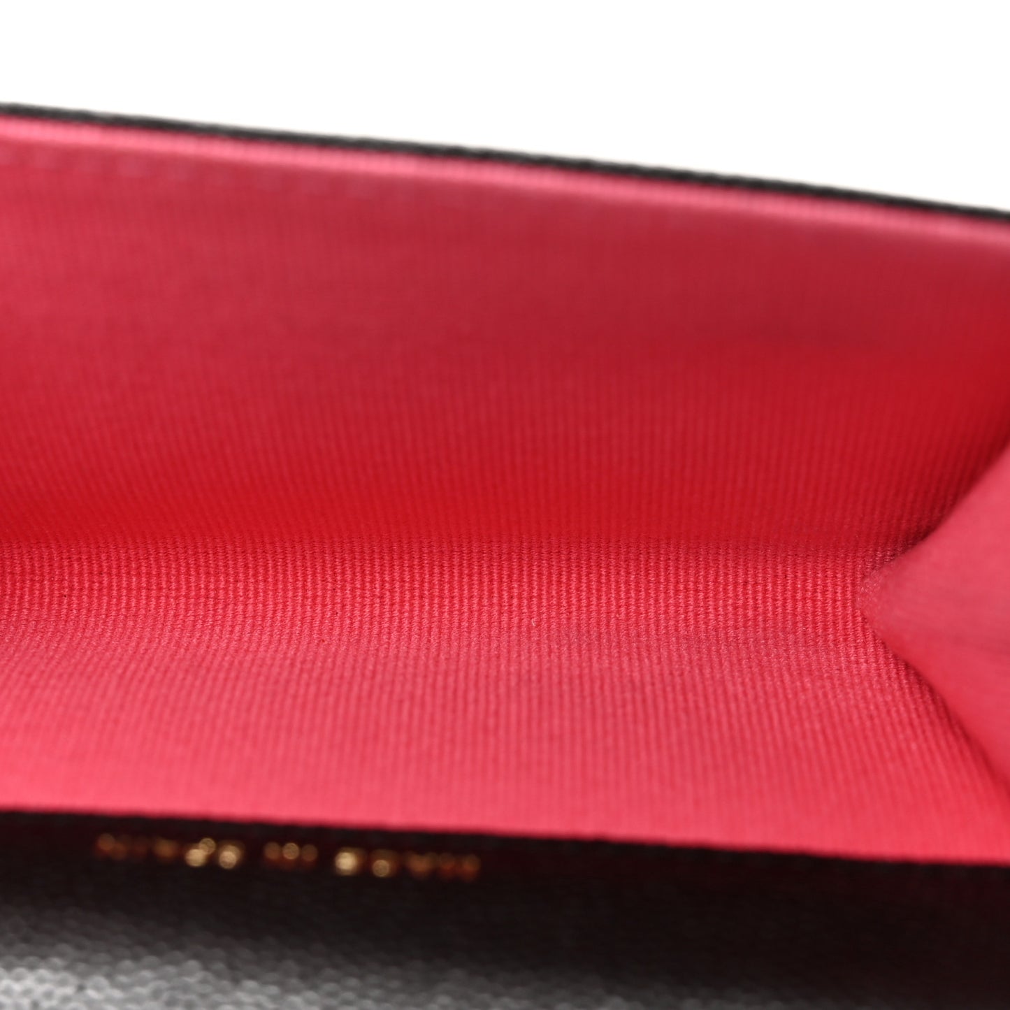 Caviar Metal Perforated Quilted CC Flap Card Holder Black