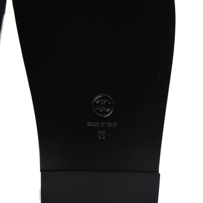 Chanel Grained Calfskin Velcro Dad Sandals 39 Black 8 of 10