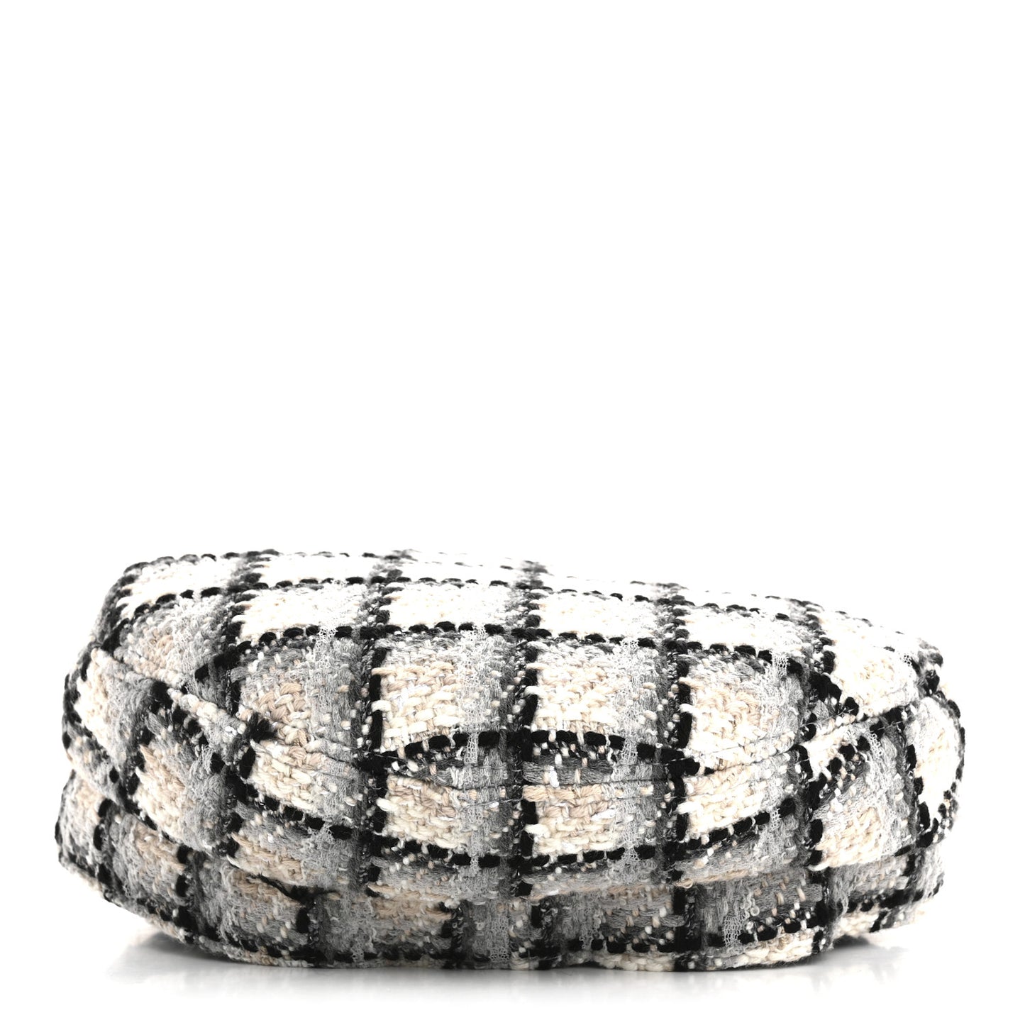 Cotton Tweed CC Beret S White Black Multicolor