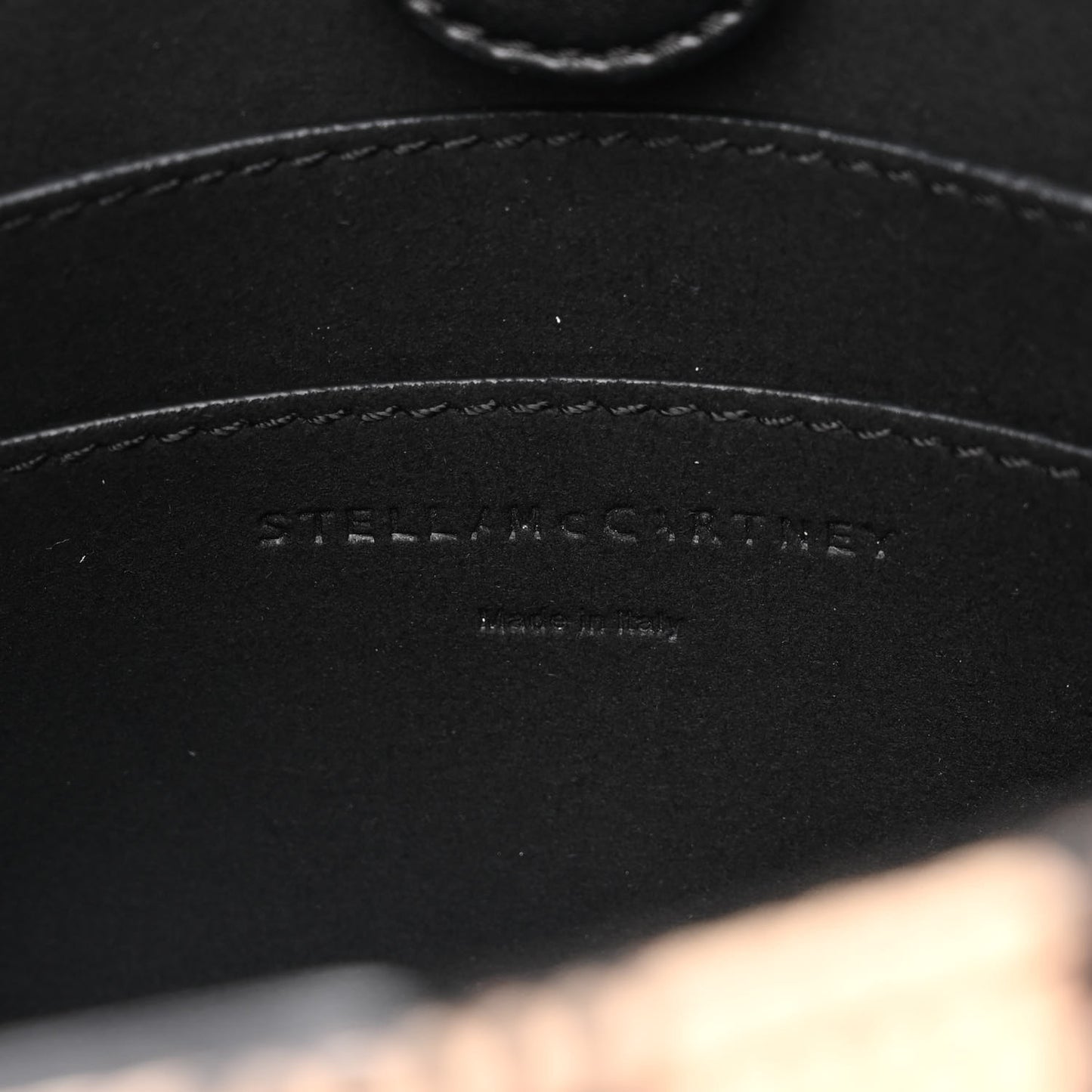 Raffia Striped Perforated Logo Mini Crossbody Black