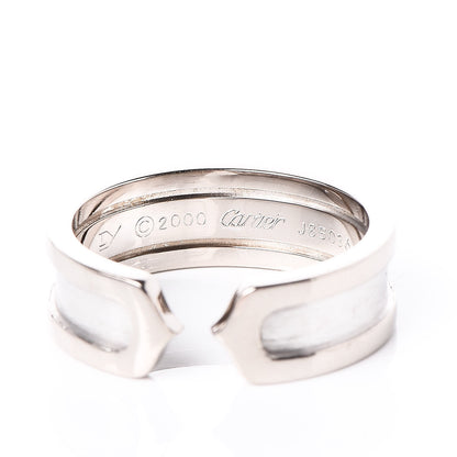 Cartier 18K White Gold 6.5mm C De Ring 53 6.5 4 of 4