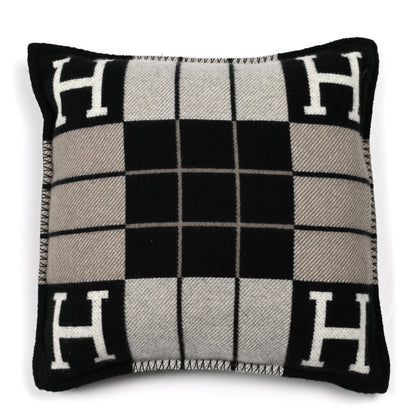 Hermes Wool Cashmere Avalon III Pillow PM Ecru Black 2 of 3