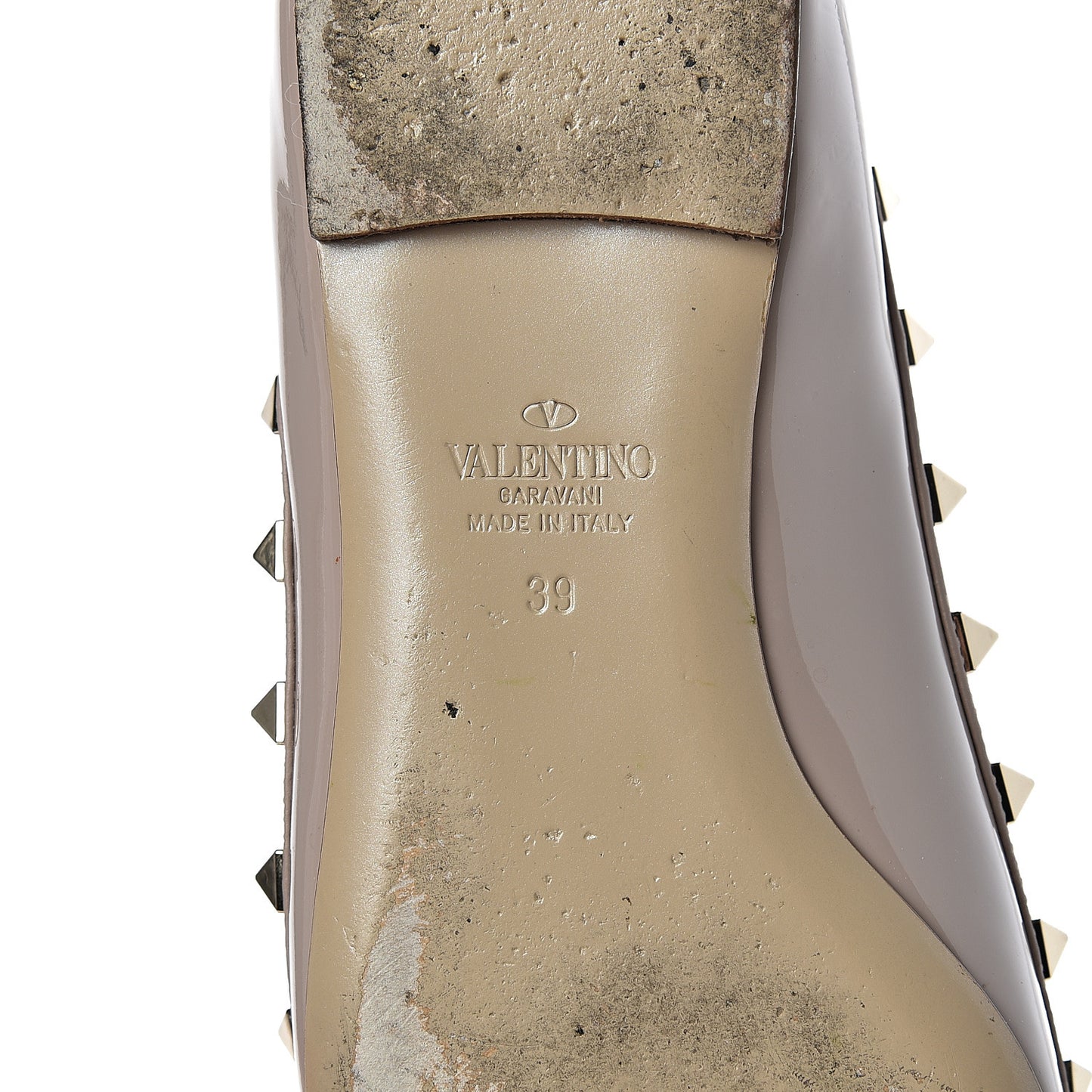 Patent Rockstud Ballerina Flats 39 Poudre