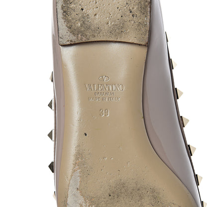Valentino Garavani Patent Rockstud Ballerina Flats 39 Poudre 8 of 19