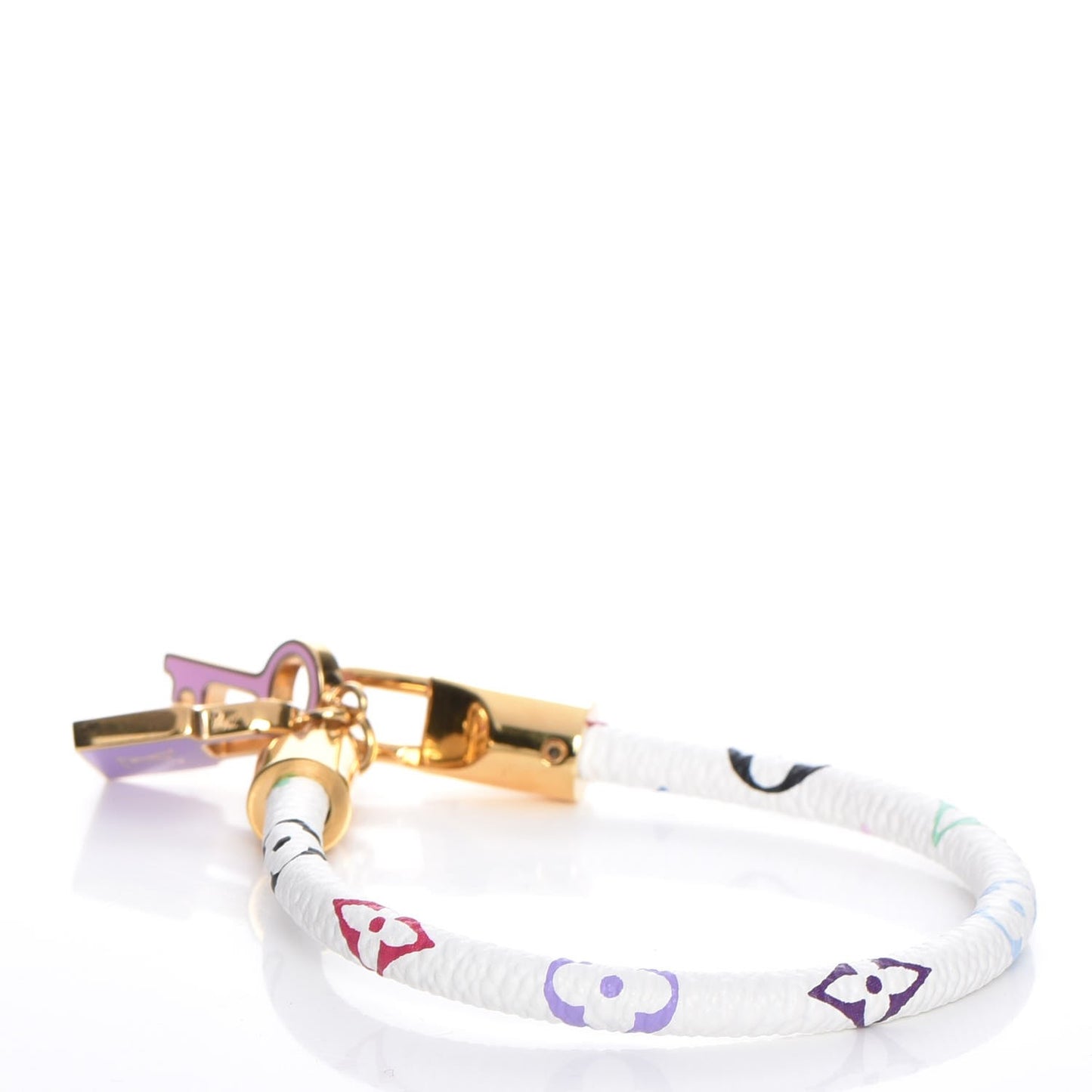 Monogram Multicolor Luck It Bracelet 19 White