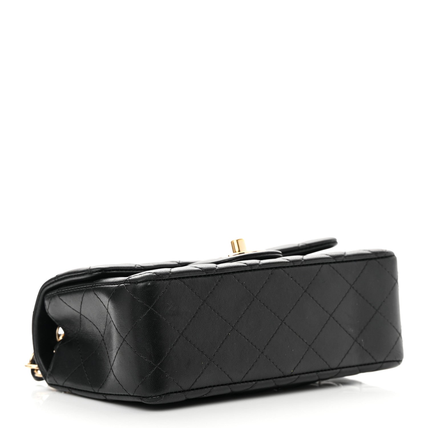 Chanel Lambskin Quilted Mini Rectangular Flap Black 3 of 17