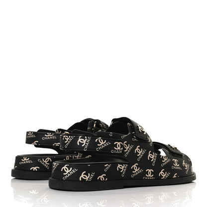 Chanel Rubber CC Dad Sandals 40 Black 4 of 13