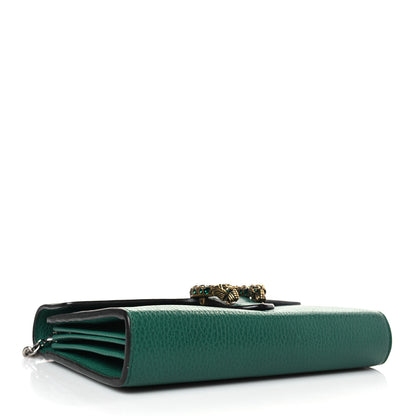 Gucci Calfskin Mini Dionysus Chain Wallet Emerald 4 of 8