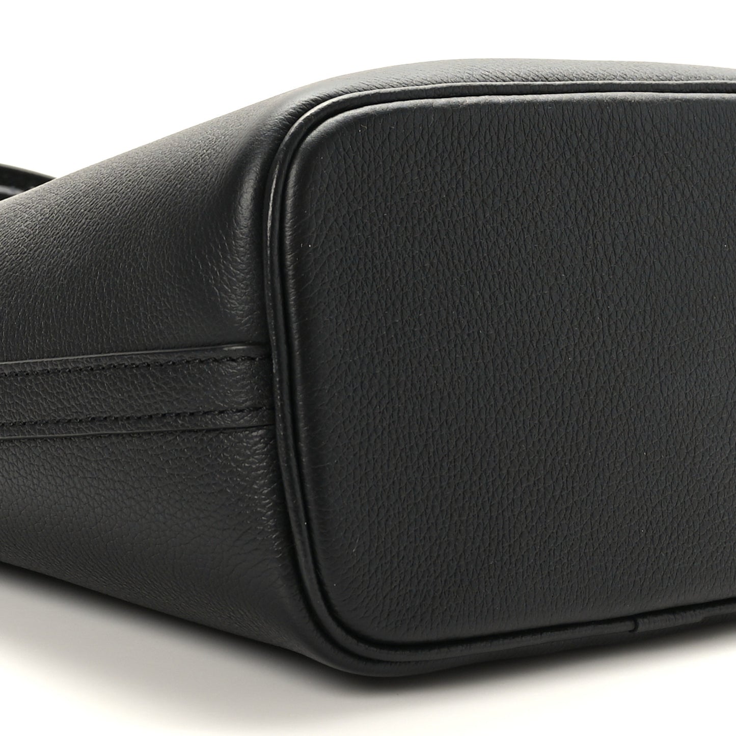 Calfskin Lock and Walk Bucket Black