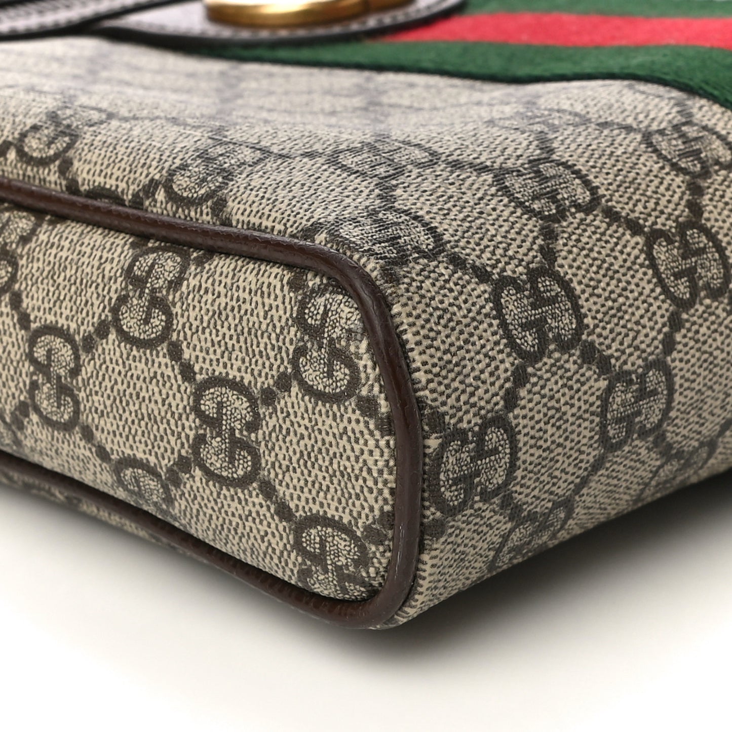 GG Supreme Monogram Web Small Ophidia Messenger Bag Brown