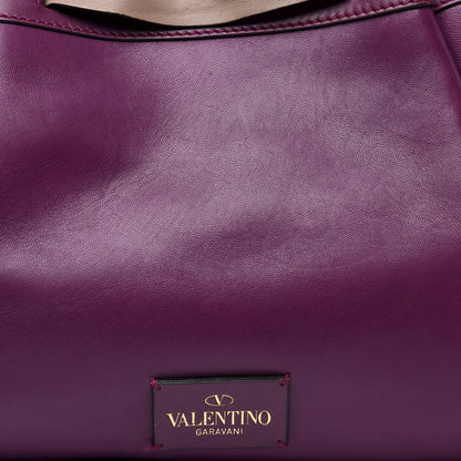Valentino Garavani Nappa Large Aphrodite Bow Tote Purple Poudre 9 of 11