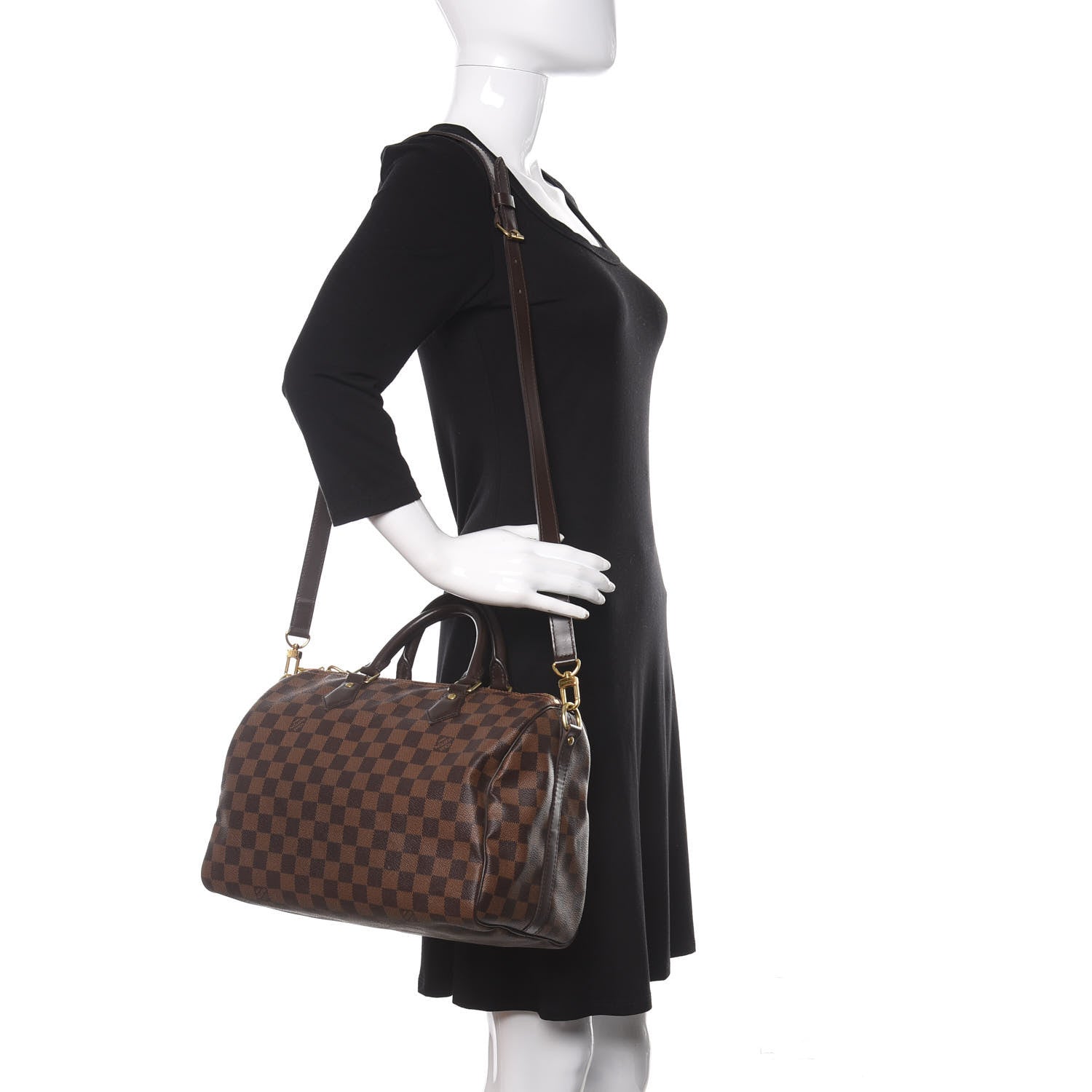 Louis Vuitton Damier Ebene Speedy Bandouliere 30 2 of 10