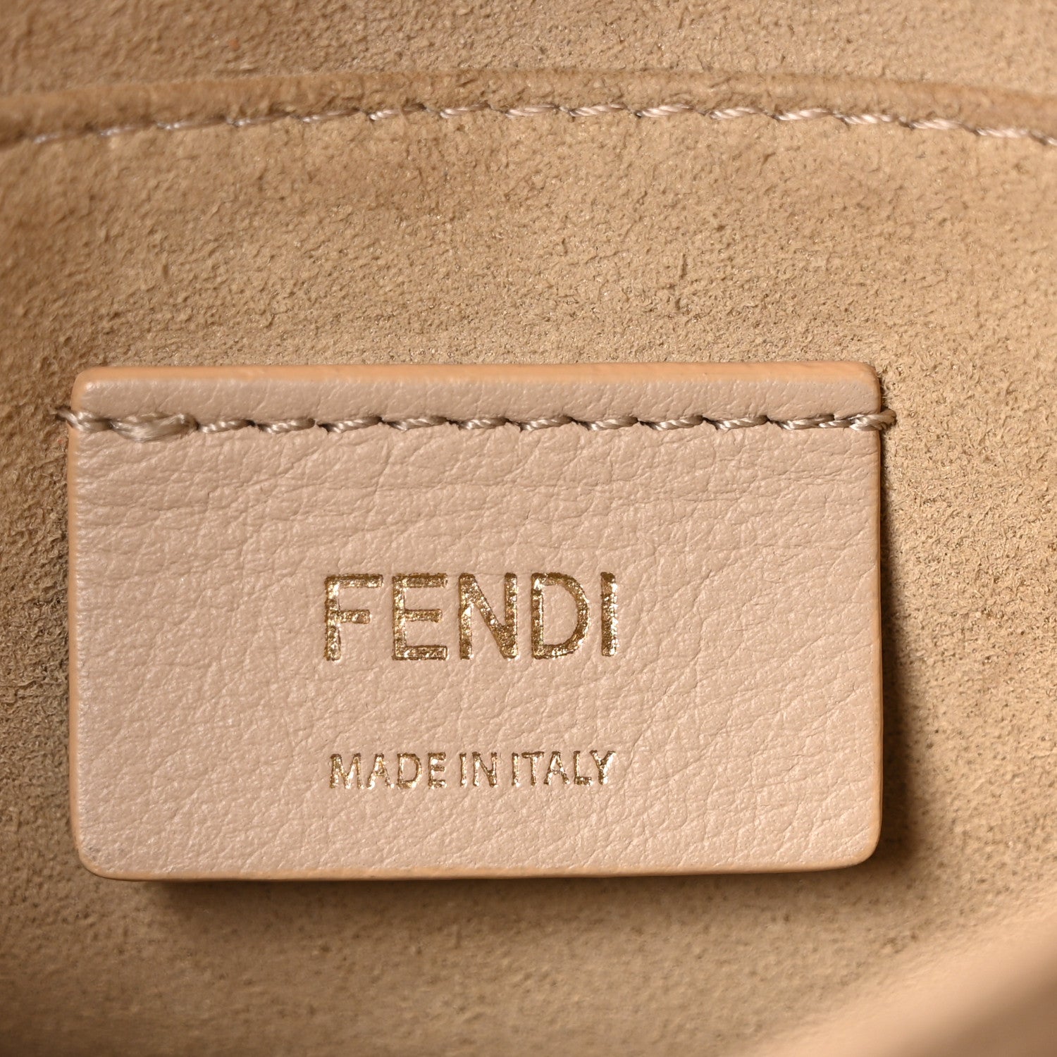 Fendi Vitello Liberty Bi-Color FF 1974 Embossed Small Kan U Shoulder Bag Maya Black 6 of 10