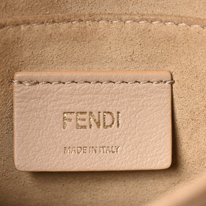 Fendi Vitello Liberty Bi-Color FF 1974 Embossed Small Kan U Shoulder Bag Maya Black 6 of 10