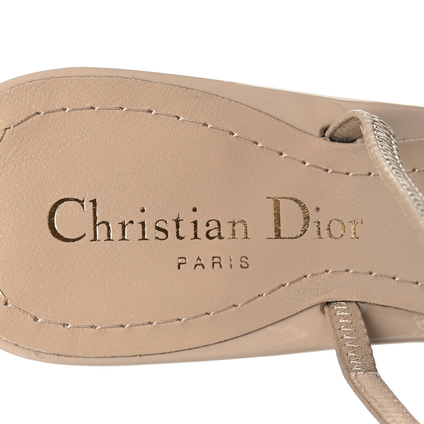 Patent Dior Day Slingback 35mm Pumps 40 Nude